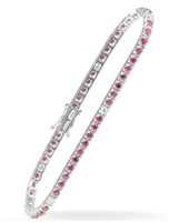 Bracelet I Gioielli del Sole Woman in White Gold Rubino 2.50 Ct BRV037RB-19 - BRV037RB-19